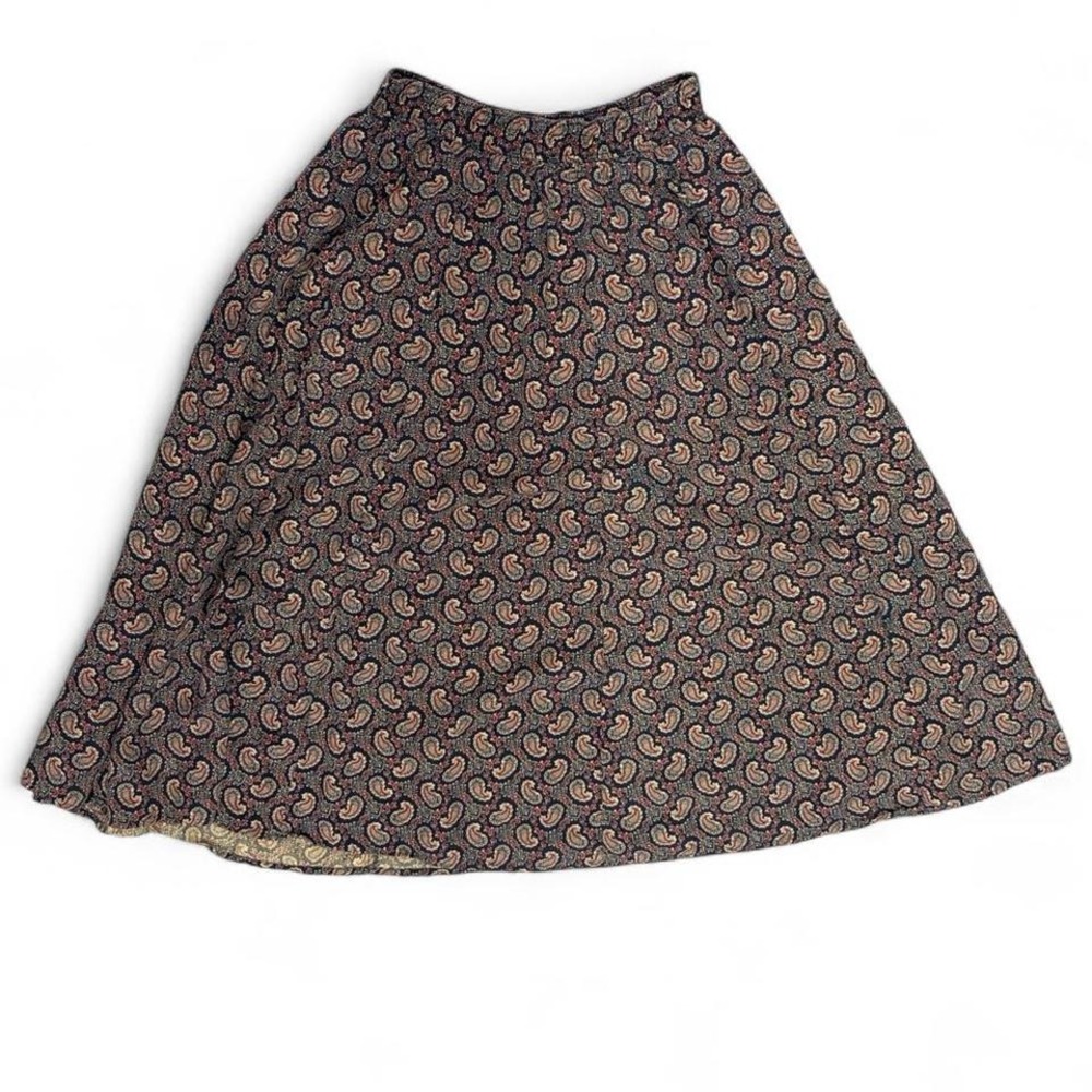Dark navy blue paisley‎ skirt